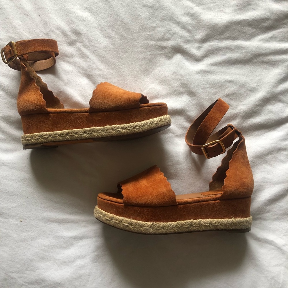 Chloe Tan Espadrille Wedges